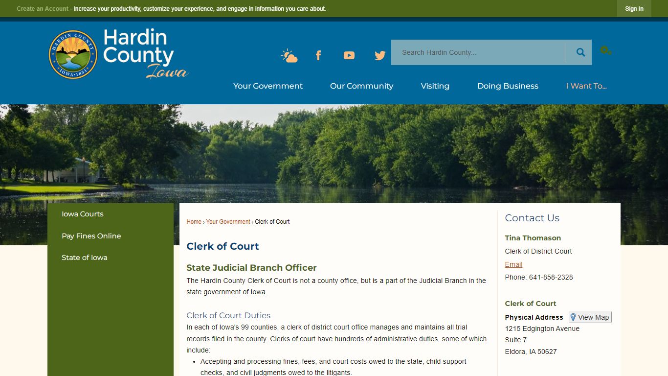 Clerk of Court | Hardin County, IA